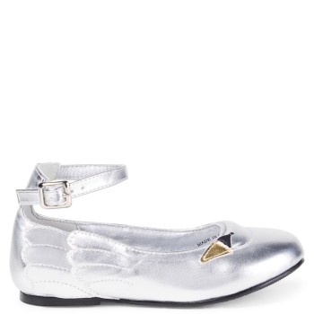 Stella McCartney Kids Μπαλαρίνα Ασημί Με Κύκνο