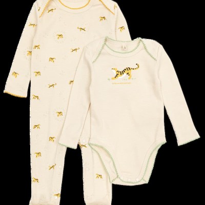 Stella McCartney Kids Βρεφικό Σετ 2 Τεμαχίων με Φορμάκια Ύπνου και Τίγρη