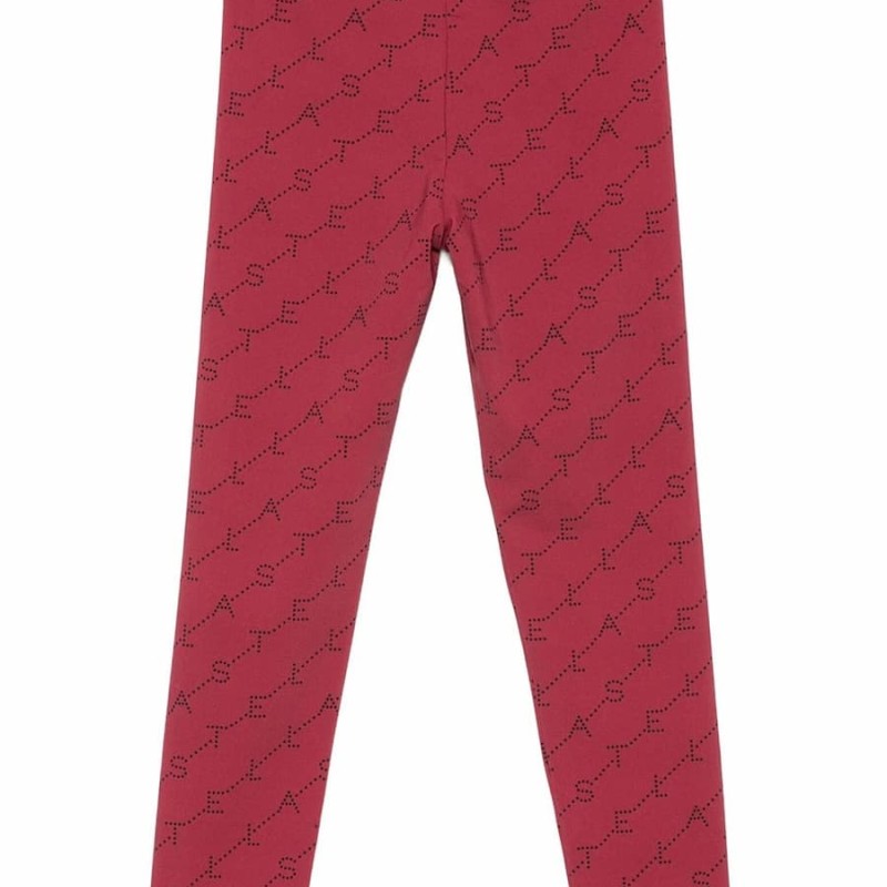 Stella McCartney Kids Κοριτσίστικο Bordeaux Κολάν με All-Over Logo