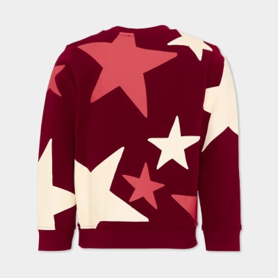 Stella McCartney Kids Παιδικό Κοριτσίστικο Μπορντό Φούτερ με Αστέρια