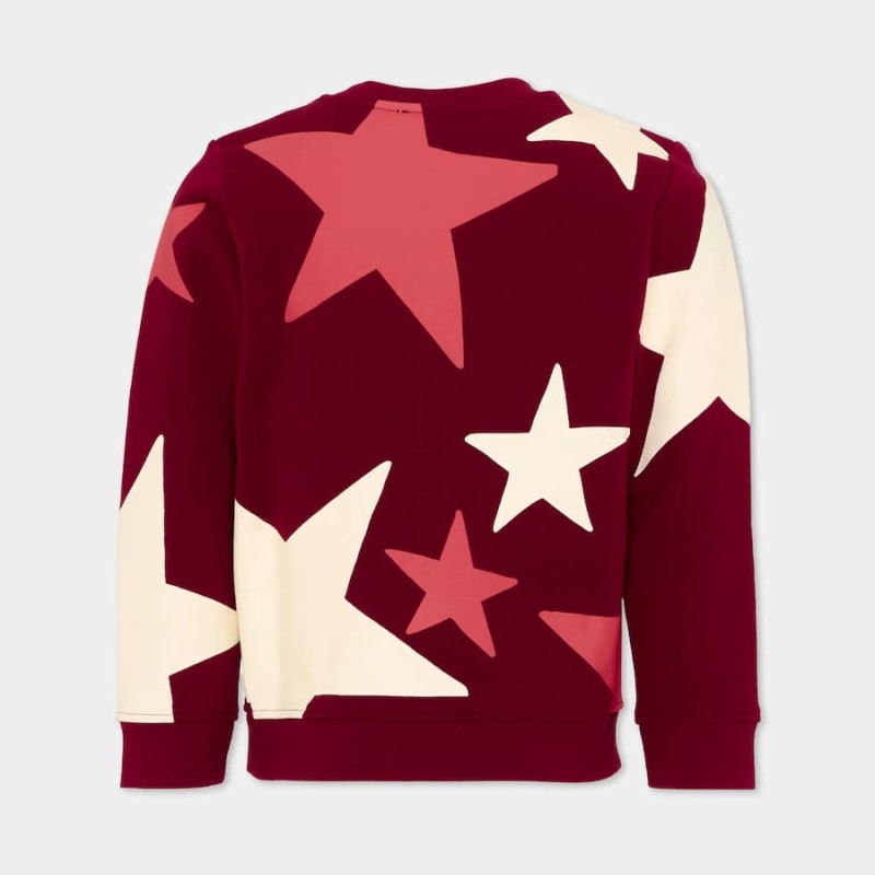 Stella McCartney Kids Παιδικό Κοριτσίστικο Μπορντό Φούτερ με Αστέρια