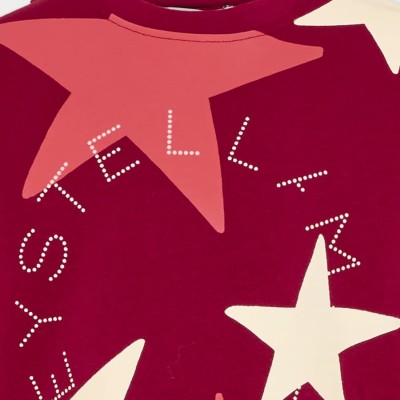 Stella McCartney Kids Παιδικό Κοριτσίστικο Μπορντό Φούτερ με Αστέρια