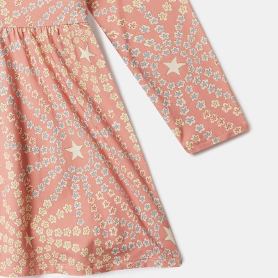 Stella McCartney Kids Παιδικό Ροζ Φόρεμα με Σχέδιο Αστέρια