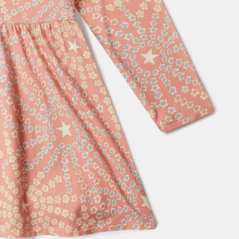 Stella McCartney Kids Παιδικό Ροζ Φόρεμα με Σχέδιο Αστέρια