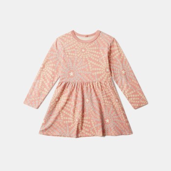 Stella McCartney Kids Παιδικό Ροζ Φόρεμα με Σχέδιο Αστέρια