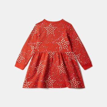 Stella McCartney Kids Παιδικό Κόκκινο Φόρεμα με Πολύχρωμα Αστέρια