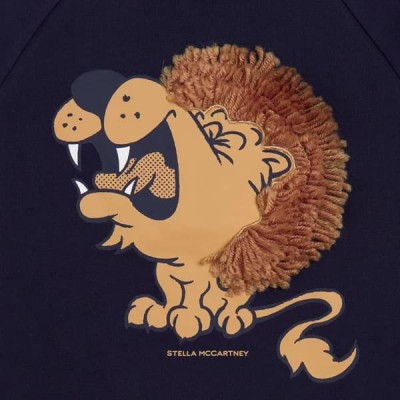 Stella McCartney Kids Παιδικό Αγορίστικο Σκούρο Μπλε Φούτερ με Στάμπα Λιοντάρι