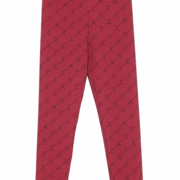 Stella McCartney Kids Κοριτσίστικο Bordeaux Κολάν με All-Over Logo