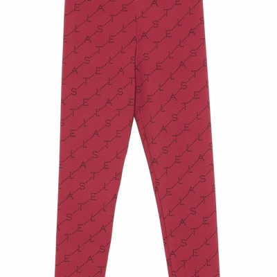 Stella McCartney Kids Κοριτσίστικο Bordeaux Κολάν με All-Over Logo