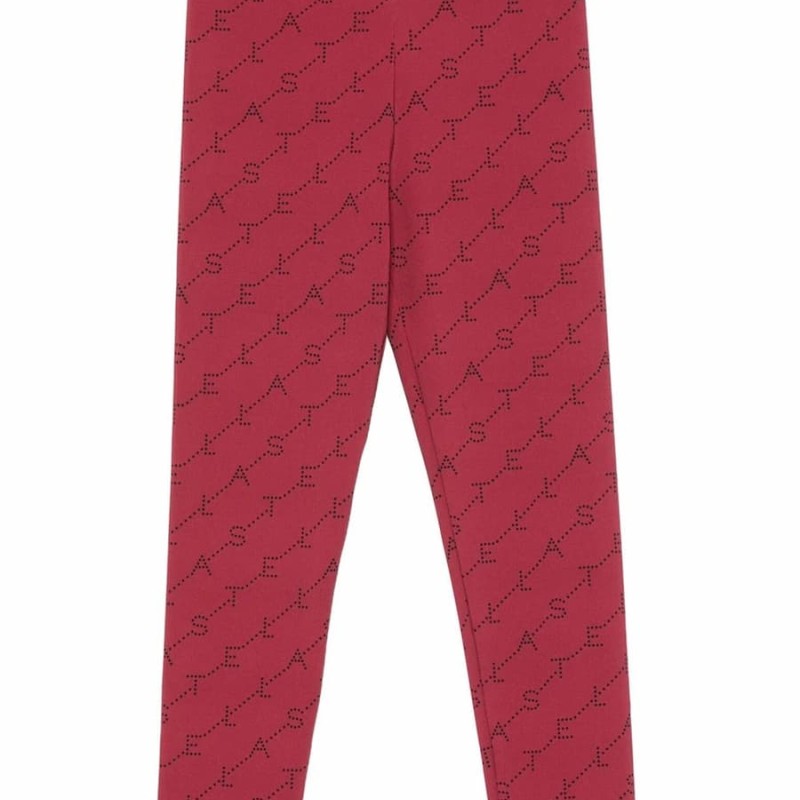 Stella McCartney Kids Κοριτσίστικο Bordeaux Κολάν με All-Over Logo