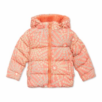 Stella McCartney Kids Βρεφικό Ροζ Μπουφάν Puffer με Αστεράκια
