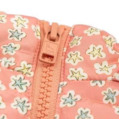 Stella McCartney Kids Βρεφικό Ροζ Μπουφάν Puffer με Αστεράκια