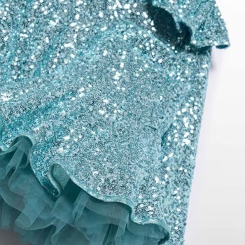 Abel & Lula Light Blue Sequin Set