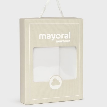 Mayoral Βρεφικό Κοριτσίστικο Λευκό Κορμάκι με Γιακά