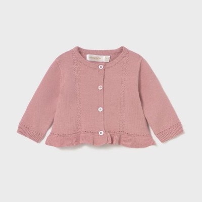 Mayoral Βρεφικό Ροζ Σετ με Τούλινη Φούστα και Πλεκτή Ζακέτα