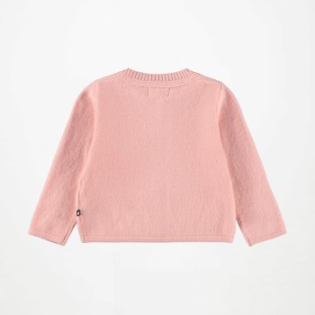 Molo Baby Girls' Pink Wool Cardigan with Buttons