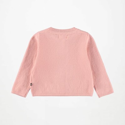 Molo Baby Girls' Pink Wool Cardigan with Buttons
