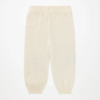 Molo Baby Off-White Wool Trousers with Animal Details