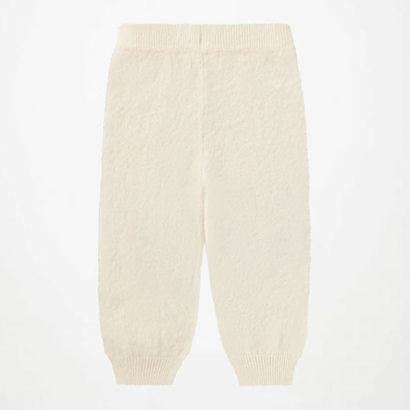 Molo Baby Off-White Wool Trousers with Animal Details