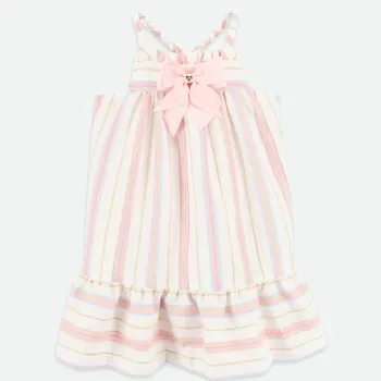 Angel Face Oceana Jacquard Stripe Sun Dress Snowdrop Stripe