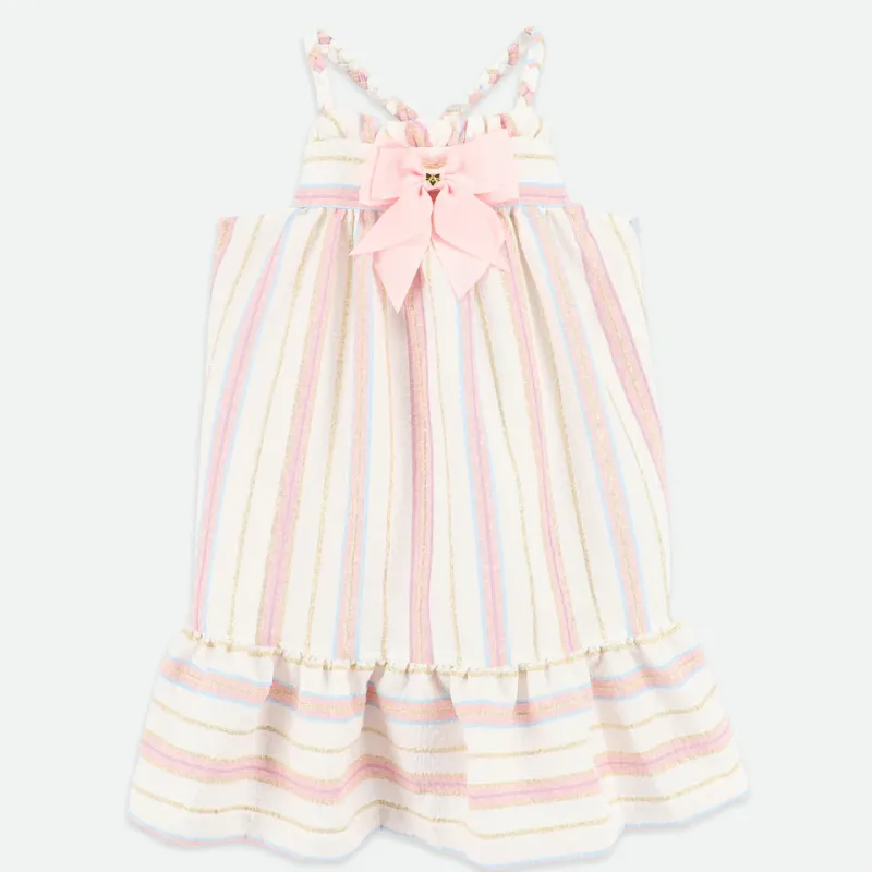 Angel Face Oceana Jacquard Stripe Sun Dress Snowdrop Stripe
