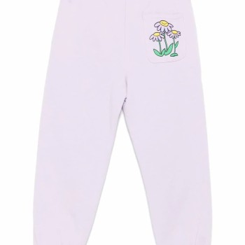Stella McCartney Kids Λιλά Παιδικό Παντελόνι φόρμας με Print Μαργαρίτες