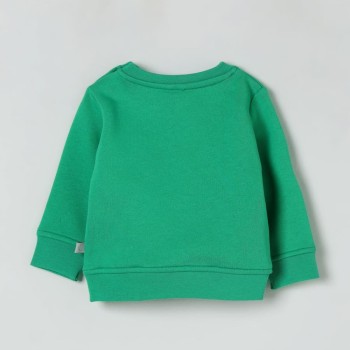 Stella McCartney Kids Πράσινη Βρεφική Φούτερ Μπλούζα με Ήλιο
