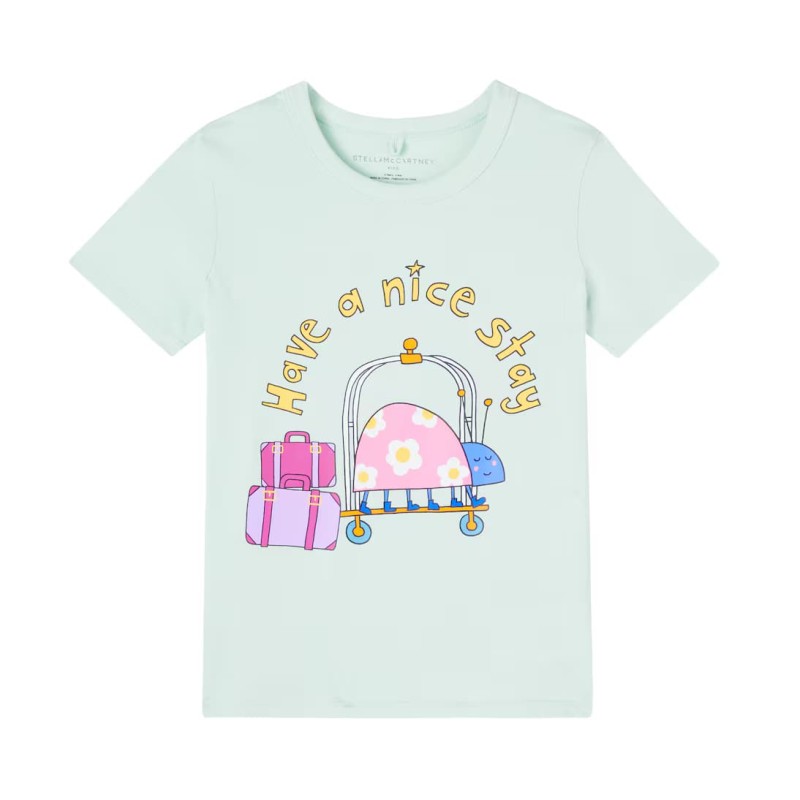 Stella McCartney Kids Printed cotton jersey T-shirt