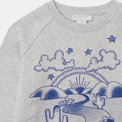 Stella McCartney Kids Παιδικό Γκρι Μελανζέ Φούτερ Rodeo Graphic