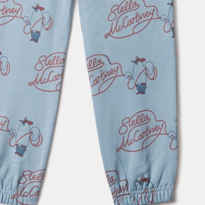 Stella McCartney Kids Παιδική Γαλάζια Φόρμα Φούτερ με Cowboy & Lasso Print