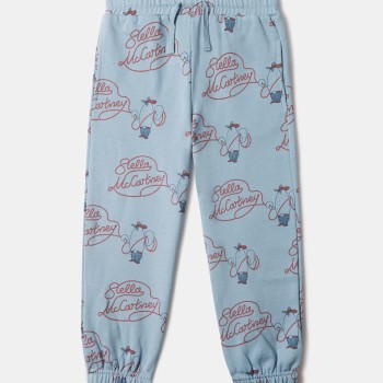 Stella McCartney Kids Παιδική Γαλάζια Φόρμα Φούτερ με Cowboy & Lasso Print
