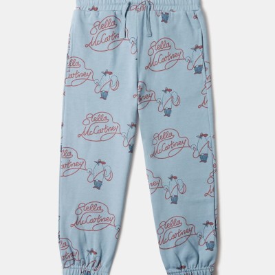 Stella McCartney Kids Παιδική Γαλάζια Φόρμα Φούτερ με Cowboy & Lasso Print