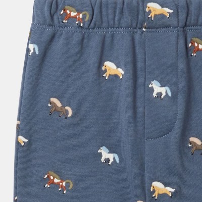 Stella McCartney Baby Boy Μπλε Φόρμα Παντελόνι με Σχέδιο Άλογα