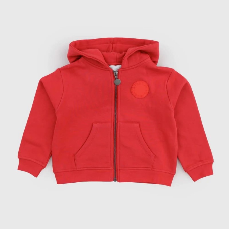 Stella McCartney Kids Red Hooded Sweat Zip-Up Jacket
