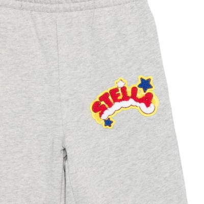 Stella McCartney Kids Παιδικό Κοριτσίστικο Γκρι Μελανζέ Σετ Φόρμας με Κόκκινο Λογότυπο Stella
