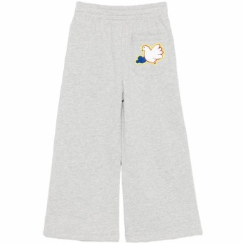 Stella McCartney Kids Παιδικό Κοριτσίστικο Γκρι Μελανζέ Σετ Φόρμας με Κόκκινο Λογότυπο Stella