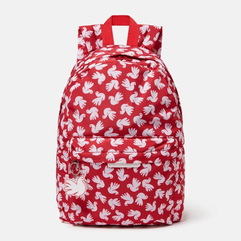 Stella McCartney Kids Children's Red/White Bird Print Backpack
