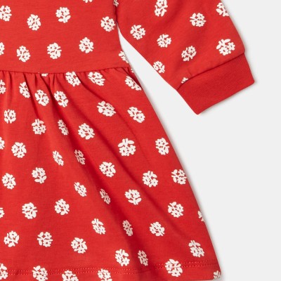 Stella McCartney Kids Baby Κόκκινο Φόρεμα Jersey με Ditsy Floral Print