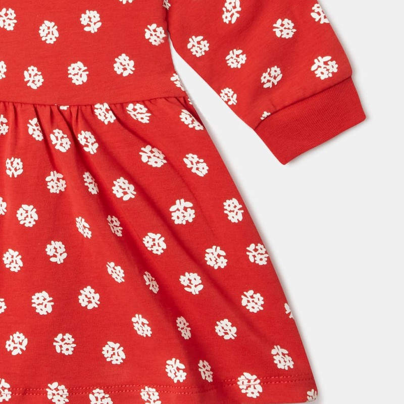 Stella McCartney Kids Baby Κόκκινο Φόρεμα Jersey με Ditsy Floral Print