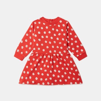 Stella McCartney Kids Baby Κόκκινο Φόρεμα Jersey με Ditsy Floral Print