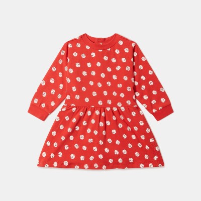 Stella McCartney Kids Baby Κόκκινο Φόρεμα Jersey με Ditsy Floral Print