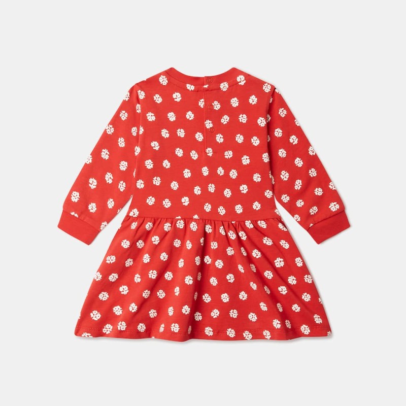 Stella McCartney Kids Baby Κόκκινο Φόρεμα Jersey με Ditsy Floral Print