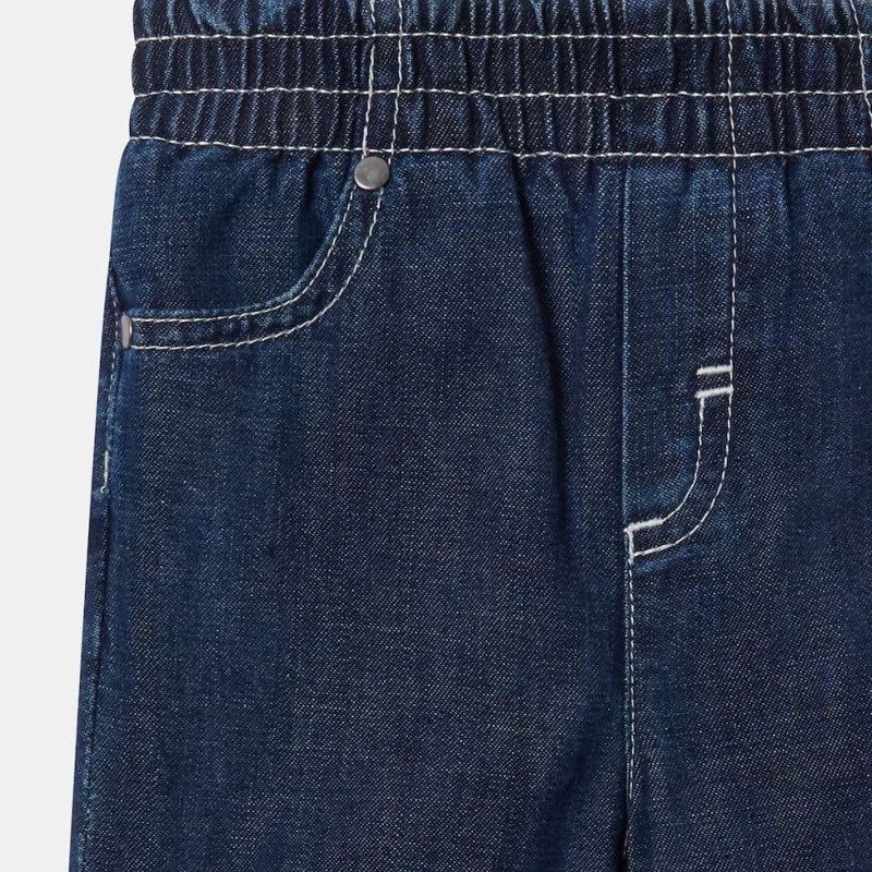 Stella McCartney Kids Baby Boy Blue Superhero Patch Denim Pants