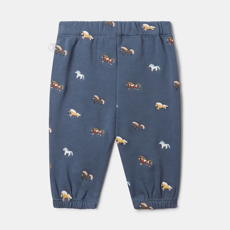 Stella McCartney Baby Boy Μπλε Φόρμα Παντελόνι με Σχέδιο Άλογα