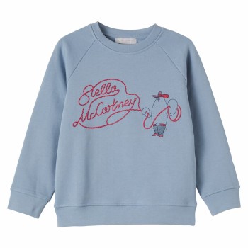 Stella McCartney Kids Παιδικό Μπλε Βαμβακερό Φούτερ με Στάμπα Cowboy