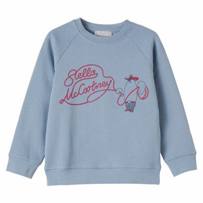 Stella McCartney Kids Παιδικό Μπλε Βαμβακερό Φούτερ με Στάμπα Cowboy