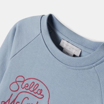 Stella McCartney Kids Children's Blue Cotton Sweatshirt with Cowboy Print