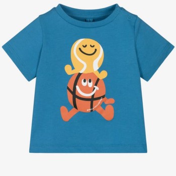 Stella McCartney Kids Blue Ball Character T-Shirt