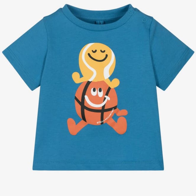 Stella McCartney Kids Blue Ball Character T-Shirt