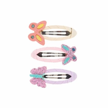 Toy Box παιδικά κοριτσίστικα πολύχρωμα γκλίτερ τσιμπιδάκια μαλλιών Xeni πεταλούδα (3 τμχ ανα καρτέλα)  